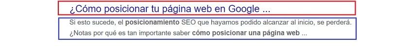 Meta título y meta descripción