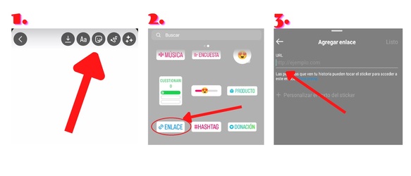 Colocar enlaces en historias Instagram.