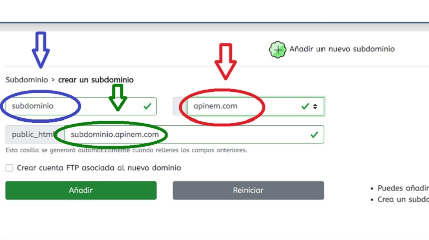 Como configurar un subdominio en cpanel Como configurar un subdominio en cpanel
