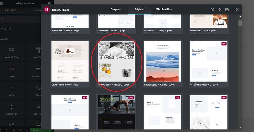 Descargar plantillas para Elementor Descargar plantillas para Elementor