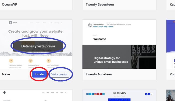 wordpress instalar tema