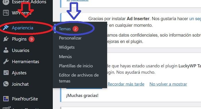 tema wordpress como actualizar