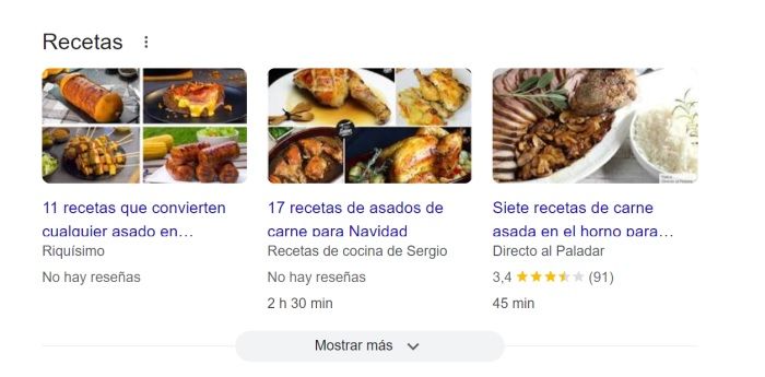 Schema.org - marcado recetas