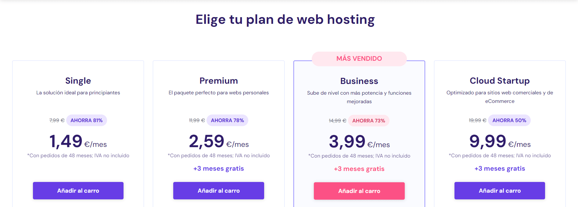precio hostinger hacer web wordpress