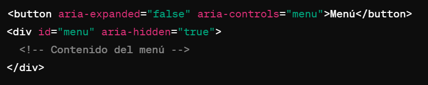 Atributo aria HTML5: ¿Qué son y como se usan correctamente?. 11 atributo aria de estado ejemplo