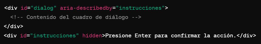 Atributo aria HTML5: ¿Qué son y como se usan correctamente?. 8 atributo aria ejemplo propiedad