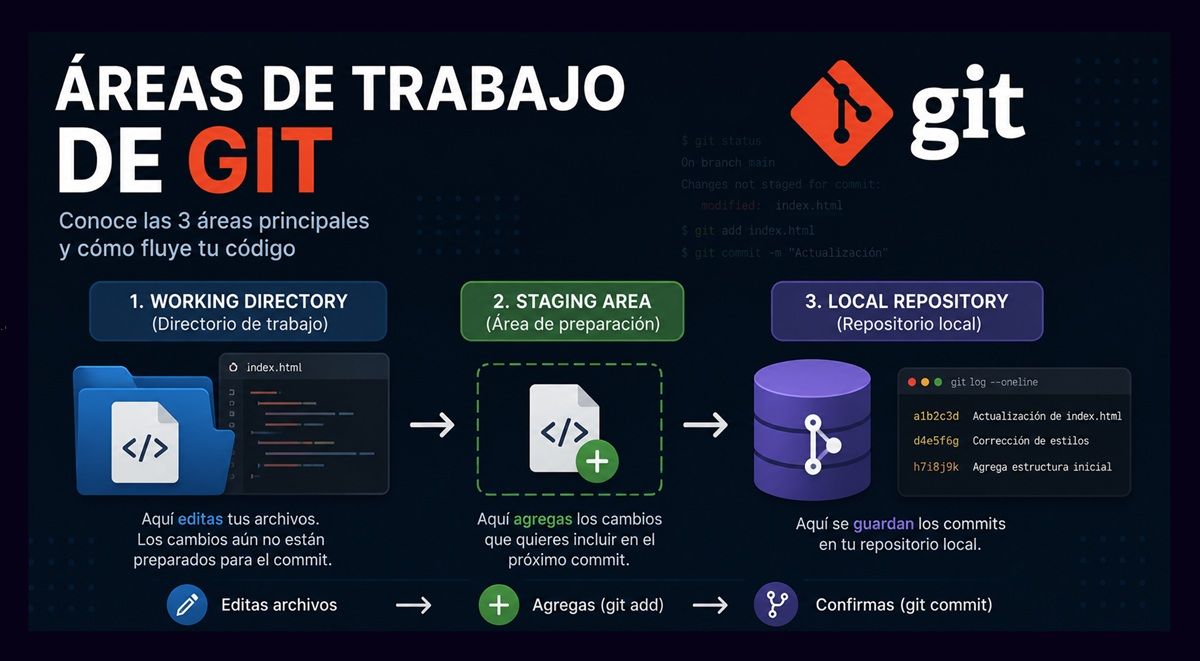 areas trabajo git