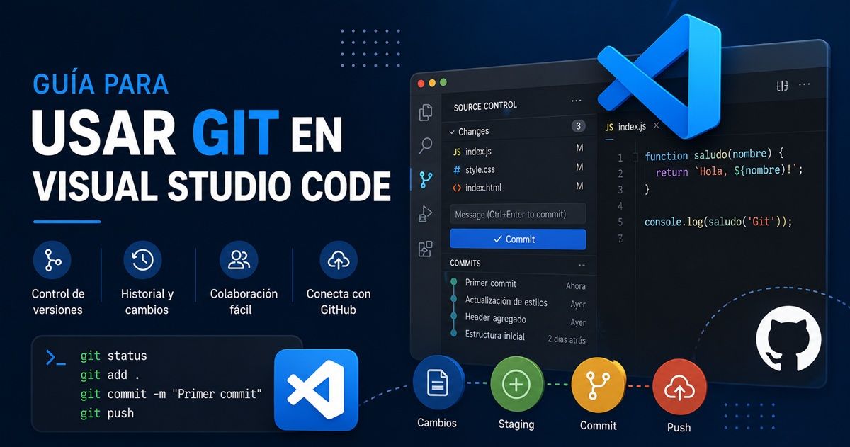 guia como usar git en vs code paso a paso
